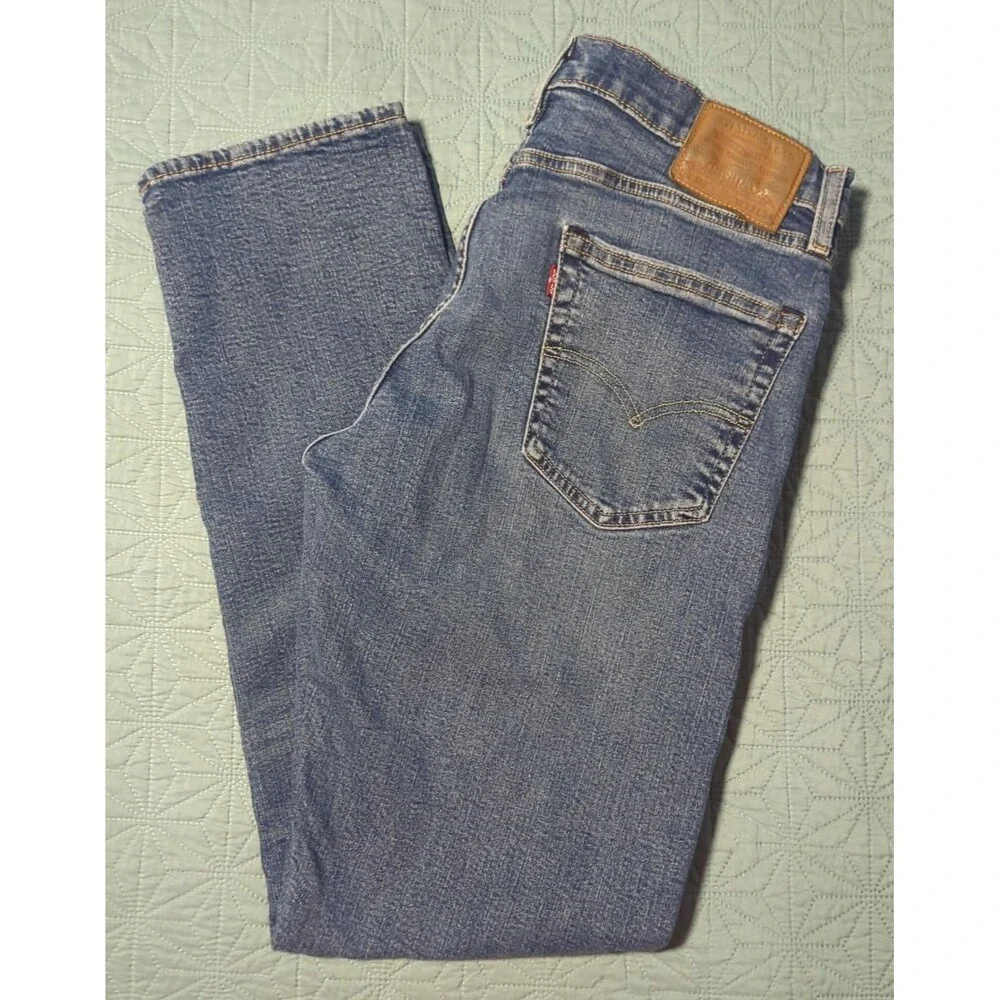 Levi's Premium 502 Big E Regular Taper Fit Jeans Mens 33x34 Stonewashed Zip Fly